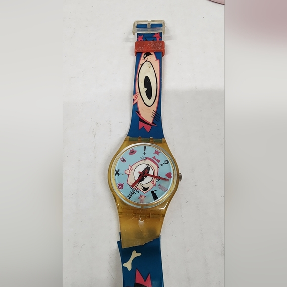 Vintage Swatch Watch Gulp Massimo Giacon Cartoon Swiss Watch 1991 - Picture 3 of 5